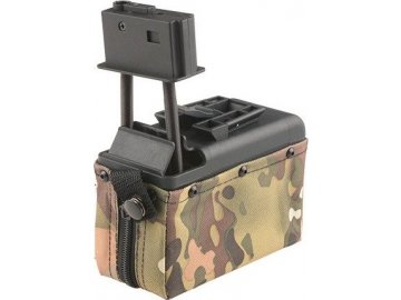 Elektrický lehký zásobník pro M249 - Multicam, 1500bb, A&K