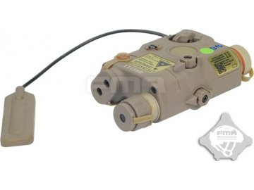 AN/PEQ15 Upgrade - LED svítilna, zelený laser s IR krytkami, IR přísvit, TAN, FMA