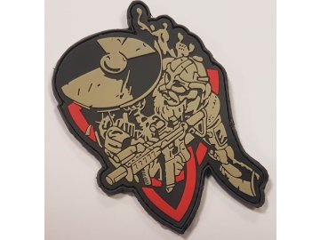 Plastové 3d patche 3D gumová nášivka TACTICAL VIKING Patch - Coyote / červená 01