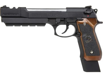 Airsoftová pistole M92 Extended - Gen.2, černá/hnědá, BioHazard, GBB, WE