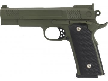 Airsoftová pistole G.20, S&W PC 945 - zelená, celokov, Galaxy