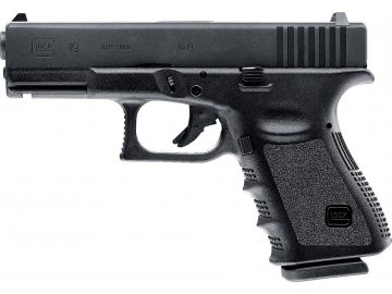 Airsoftová pistole Glock 19 Gen.3 - černá, kovový závěr, GBB, Umarex