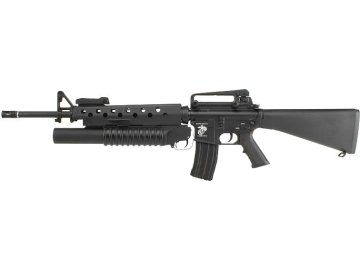 E a C M16A3  plus  plynový granátomet M203 (EC-702), celokov - černá 01