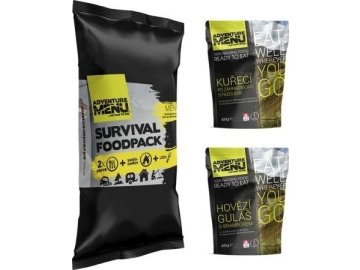 Survival Food pack MENU III - Vepřové žebírko + Kuře na divoko, Adventure Menu