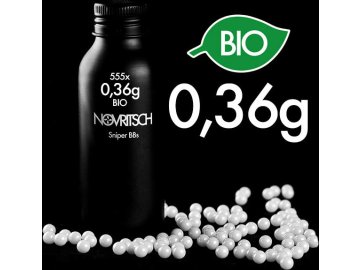 NVR Novritsch SNIPER BBs Premium BIO kuličky 0,36g, 530 BBs - Bílá 01