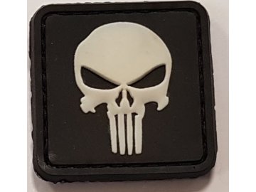 3D nášivka Punisher - černobílá, svítící, A.C.M.