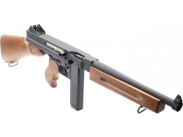 Airsoftová zbraň Thompson M1A1 - celokov, imitace dřeva, GBB, WE