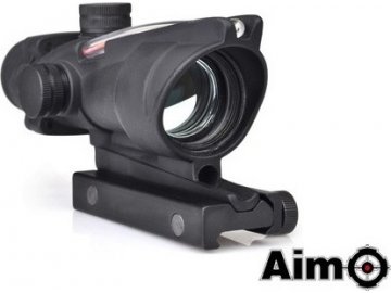 Optika typu ACOG 4x32C s optickým vláknem - černá, AIM-O