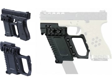 Taktický kit GB-37 s RIS a sumkou na zásobník pro Glock 17/18/19 - černý, Wospot