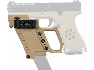 Taktický kit GB-37 s RIS a sumkou na zásobník pro Glock 17/18/19 - pískový TAN, Wospot