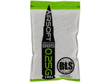 BLS 20x BLS airsoftové kuličky PRECISION 0,25g, 4000 BBs (krabice) - Bílá 01