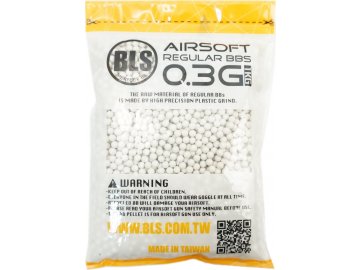 Airsoftové kuličky BLS Precision 0,30g, 3300bb, bílé, 20x