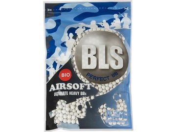 Airsoftové kuličky BLS Ultimate Heavy BIO 0,36g, 1000bb, bílé