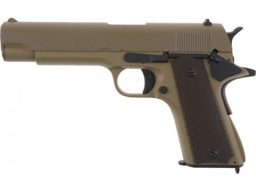 Airsoftová pistole AEP M1911 - písková TAN, bez akumulátoru, CYMA, CM.123