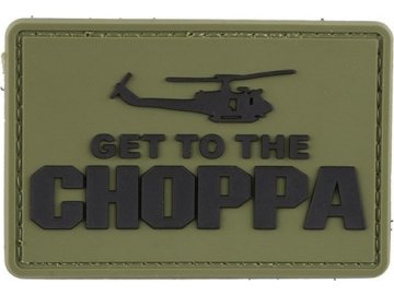 3D nášivka Get of the Choppa - olivová OD, GFC