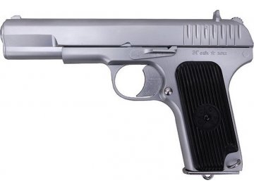 Airsoftová pistole TT33 - stříbrná, GBB, SRC