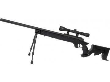 Odstřelovací puška L96-04 - černá, optika, dvojnožka, GNB, Well, G22D