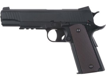 KWC Airsoftová pistole CQBP M45A1 CO2 , kovový závěr, non-blowback - černá 01