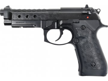Airsoftová pistole M92 Hex Cut - černá, celokov, GBB, Gen2, WE