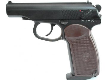 Airsoftová pistole Makarov PM - černá, celokov, GBB, CO2, KWC