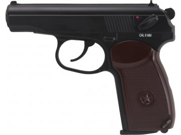 Airsoftová pistole Makarov PM - černá, celokov, GNB, CO2, KWC