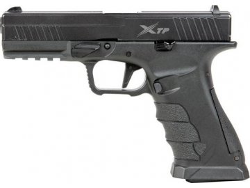 Airsoftová pistole XTP - černá, kovový závěr, GBB, APS
