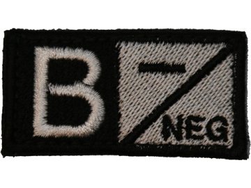 Textilní krevní skupina B NEG -  černá/bílá, Condor