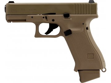 Airsoftová pistole Glock 19X - pískový, kovový závěr, CO2, GBB, Umarex