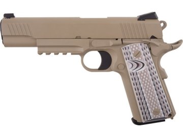 Wet Airsoftová pistole M45 A1 GBB, celokov - TAN 01