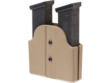 FMA Double Pouch for Pistol Magazines (Belt Mount) - Dark Earth 01