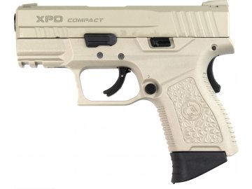 Airsoftová pistole BLE XPD - písková TAN, kovový závěr, GBB, ICS