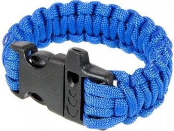 Náramek paracord Survival se sponou - modrý, Element