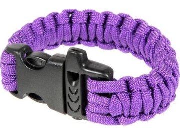 Náramek paracord Survival se sponou - fialový, Element