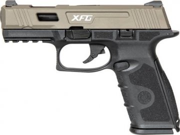 Airsoftová pistole BLE XFG - kovový závěr, černá/TAN, GBB, ICS