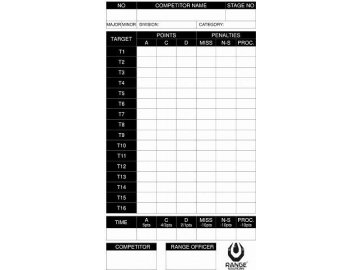 RAN IPSC Score Sheet - 100 Pcs 01