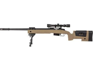 Specna Arms Odstřelovací puška SA-S03 CORE™ SAG M40 - TAN, dvojnožka, optika, Specna Arms 01