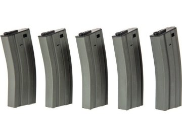SPE Zásobník Mid-Cap pro M4 - 5ks, šedý, tlačný, kovový, 120bb, Specna Arms 01