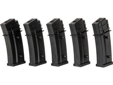 SPE Zásobník Mid-Cap pro G36 - 5ks, tlačný, ABS, 120bb, Specna Arms 01