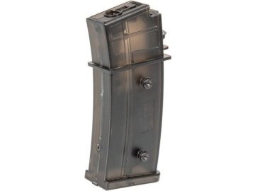 SPE SA zásobník na 300 BBs pro G36, točný - Průhledná (tmavá) 01