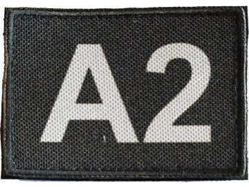 Textilní nášivka rozlišovací A2 - černá, Army