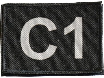 Textilní nášivka rozlišovací C1 - černá, Army