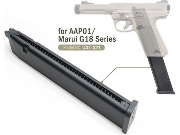 Action Army Dlouhý zásobník pro AAP01 Assassin - kovový, tlačný, 50bb, Action Army 01