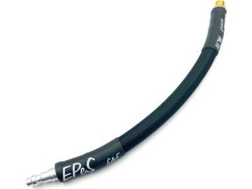 EPE IGL Hadice HPA - QD samec + 1/8NPT - 20cm s opletem - černá, EPeS Airsoft 01