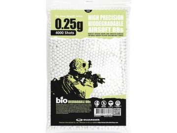 Airsoftové kuličky Guarder BIO 0,25g, 4000bb, 15x