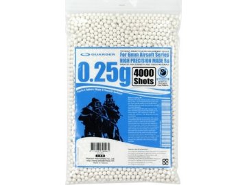 Airsoftové kuličky Guarder 0,25g, 4000bb, 15x