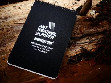 Modestone Voděodolný zápisník čtverečkovaný 96x148 mm, 30 listů - černý, Modestone 01