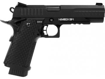 Airsoftová pistole SSP1- černá, kovový závěr, GBB, Novritsch