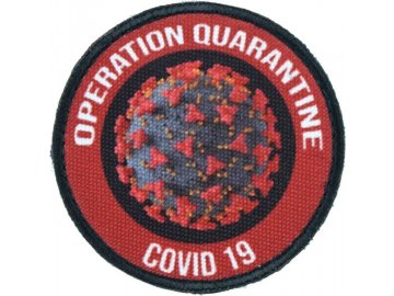 Textilní nášivka Operation Quarantine - červená, A.C.M.