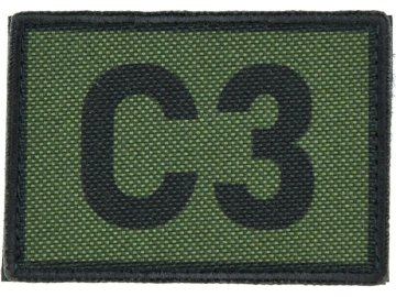 Textilní rozlišovací nášivka C3 - zelená, A.C.M.