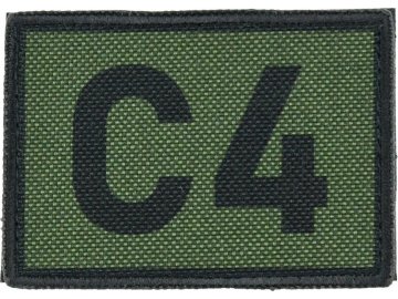 Textilní rozlišovací nášivka C4 - zelená, A.C.M.